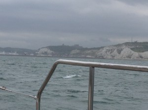 Dover Castle on approach from the sea