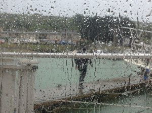 Clive in sou'wester heading into the rain on Friday