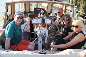 Trevor and Hilda at the back with Kay, Clive, Cpn' Jack & Fergus