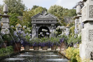 A castle garden vista