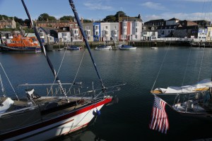 Spot Cpn' Jack & Fergus soaking up the rays. (The yacht berthed in front of us allegedly came sixth overall in the Fatsnet and 2nd in its class.)