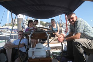 (L-R) Russ, Jane, David, Lucy & Ian come aboard