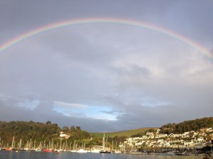 Double rainbow from across the Dart