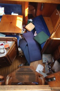 What happens in a rough sea - the saloon!