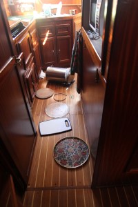 What happens in a rough sea - the galley!