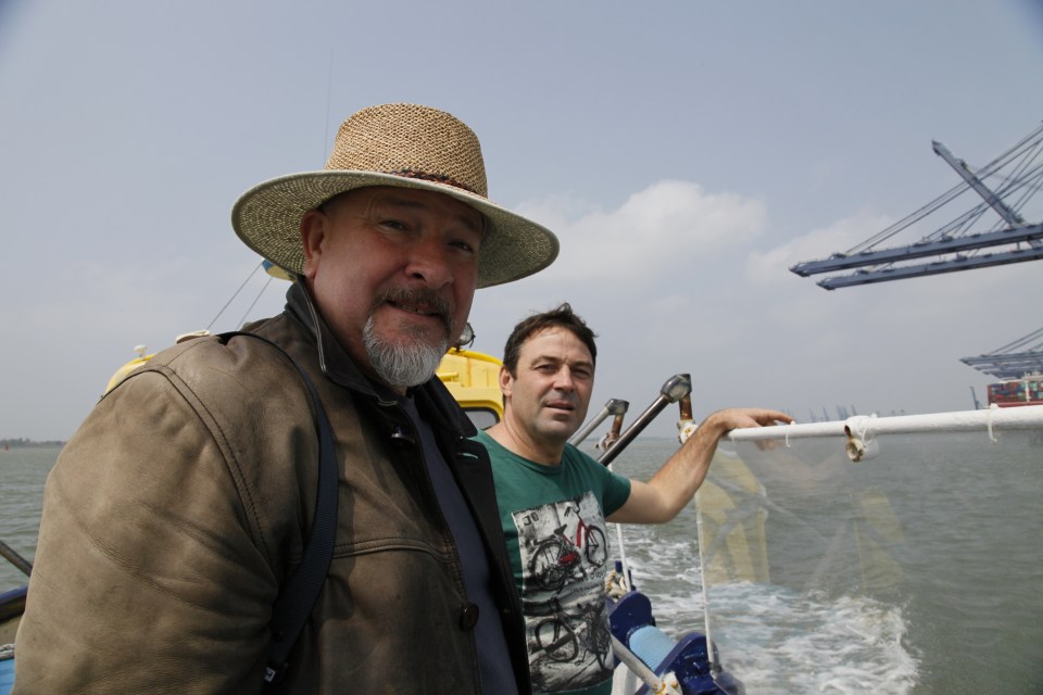 Going over to Felixstowe on the Ferry for fish & chips with our friend Roddy