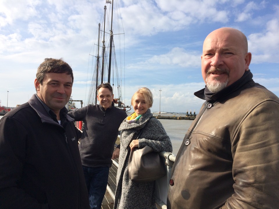 Clive & Roddy in the foreground, Patrick and Jo behind