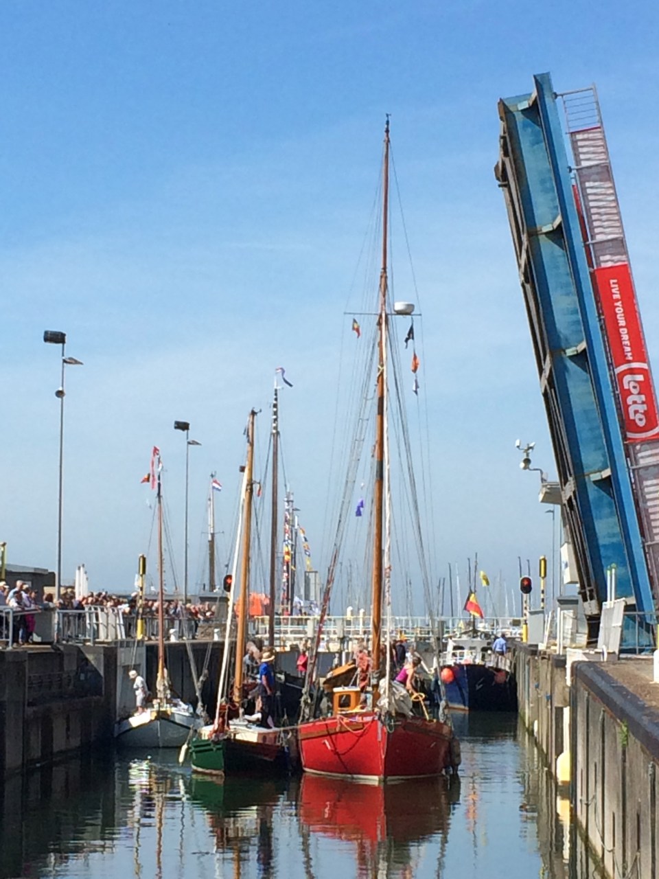 Bonify and Mariall joined together to come through the lock gates