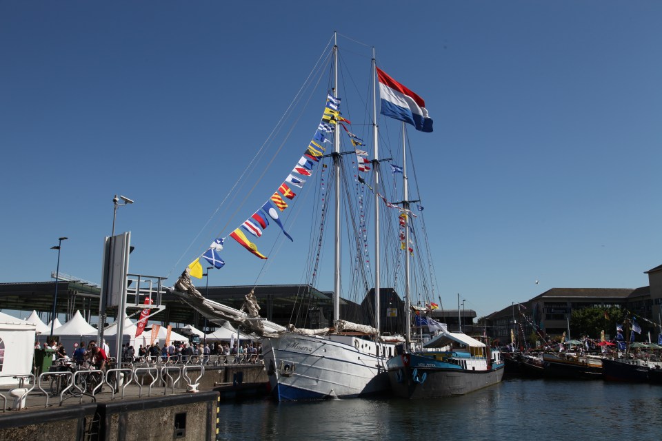 Minerva must have the largest flag in the Festival, mind you she is a big vessel