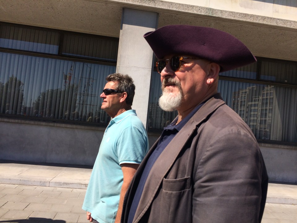 The boys doing their best to keep up...