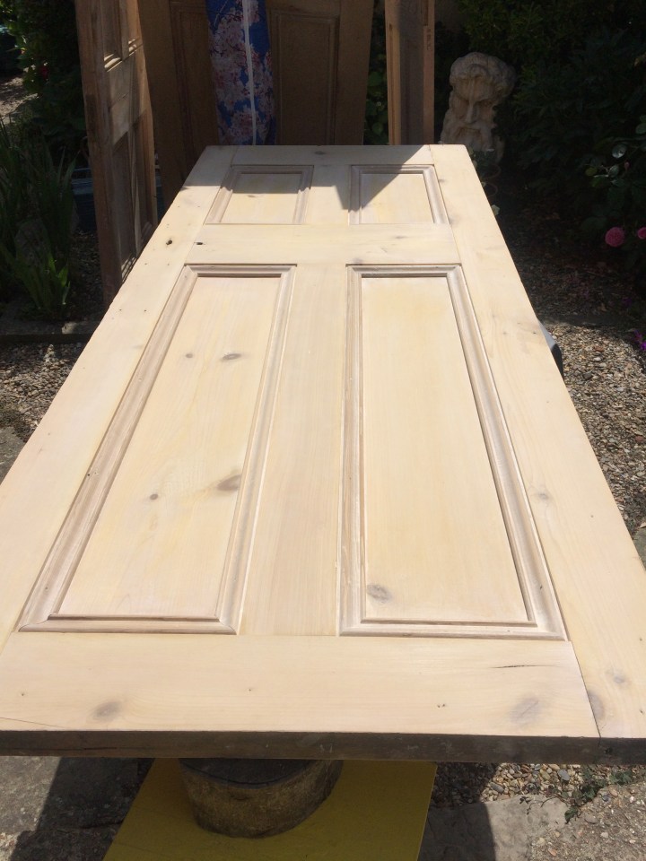 Sanding the doors down in the garden