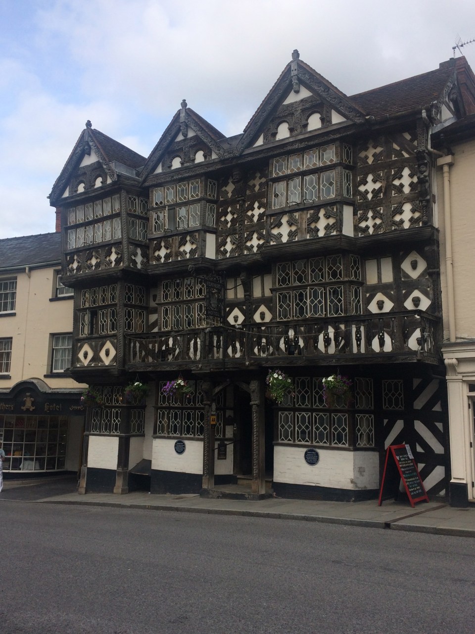 The beautiful old Feathers Hotel in Ludlow