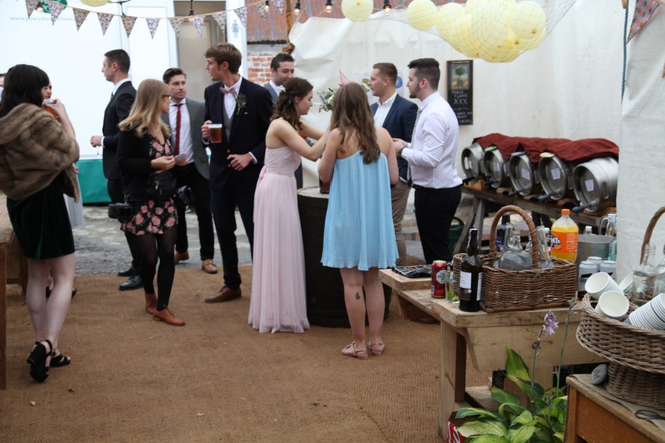 Five beer barrels with 150 guests - all the beer was drunk!